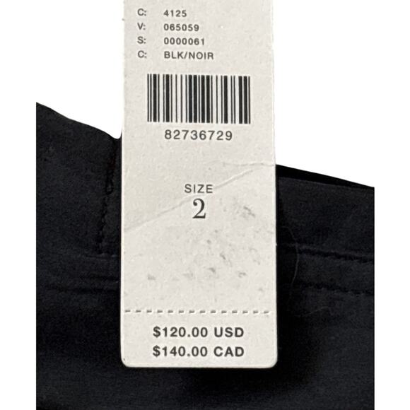 Anthropologie Pleated Long Length High‎ Rise Dress Black Shorts Size 2 - Picture 9 of 9